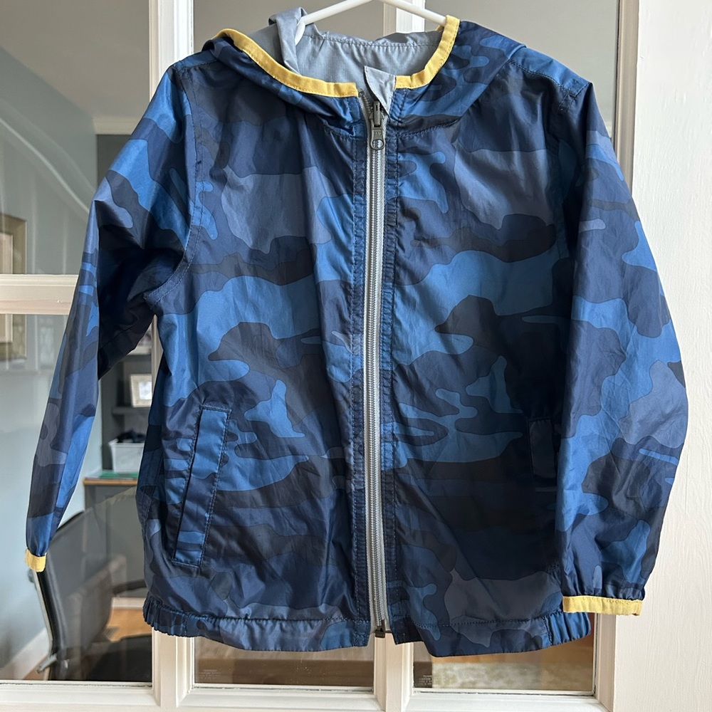 Gap Kids Reversible Camo Windbreaker with Hood - Size 4T